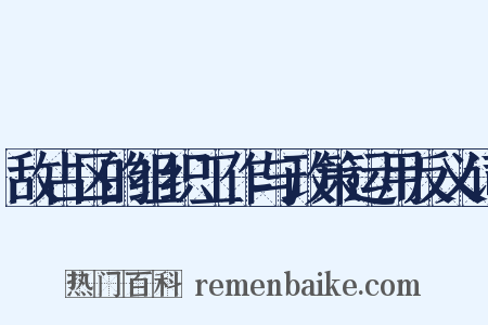 敌占区的组织工作与政策运用反义词是什么意思的图片